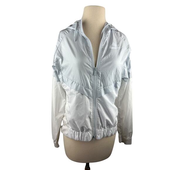 Nike Colorblocked Windrunner Hooded Jacket Pure Platinum White 804947-011 Small - Picture 3 of 16